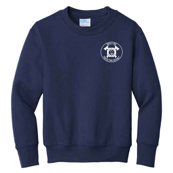 Davis Fire 2026 - Youth Core Fleece Crewneck Sweatshirt Thumbnail